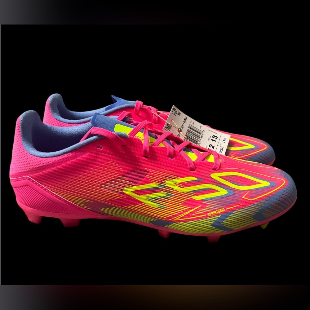 Adidas F50 League FG/MG Soccer Cleats‎ Pink And Yellow Men’s Size 12 IE1291